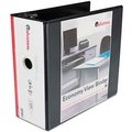 Universal Universal® Economy D-Ring Vinyl View Binder, 5" Capacity, Black 20998